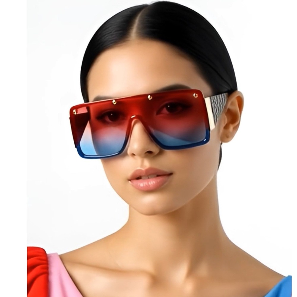 Women Sunglasses Oversized Single Lens New Model Elegant Style Large Sha…